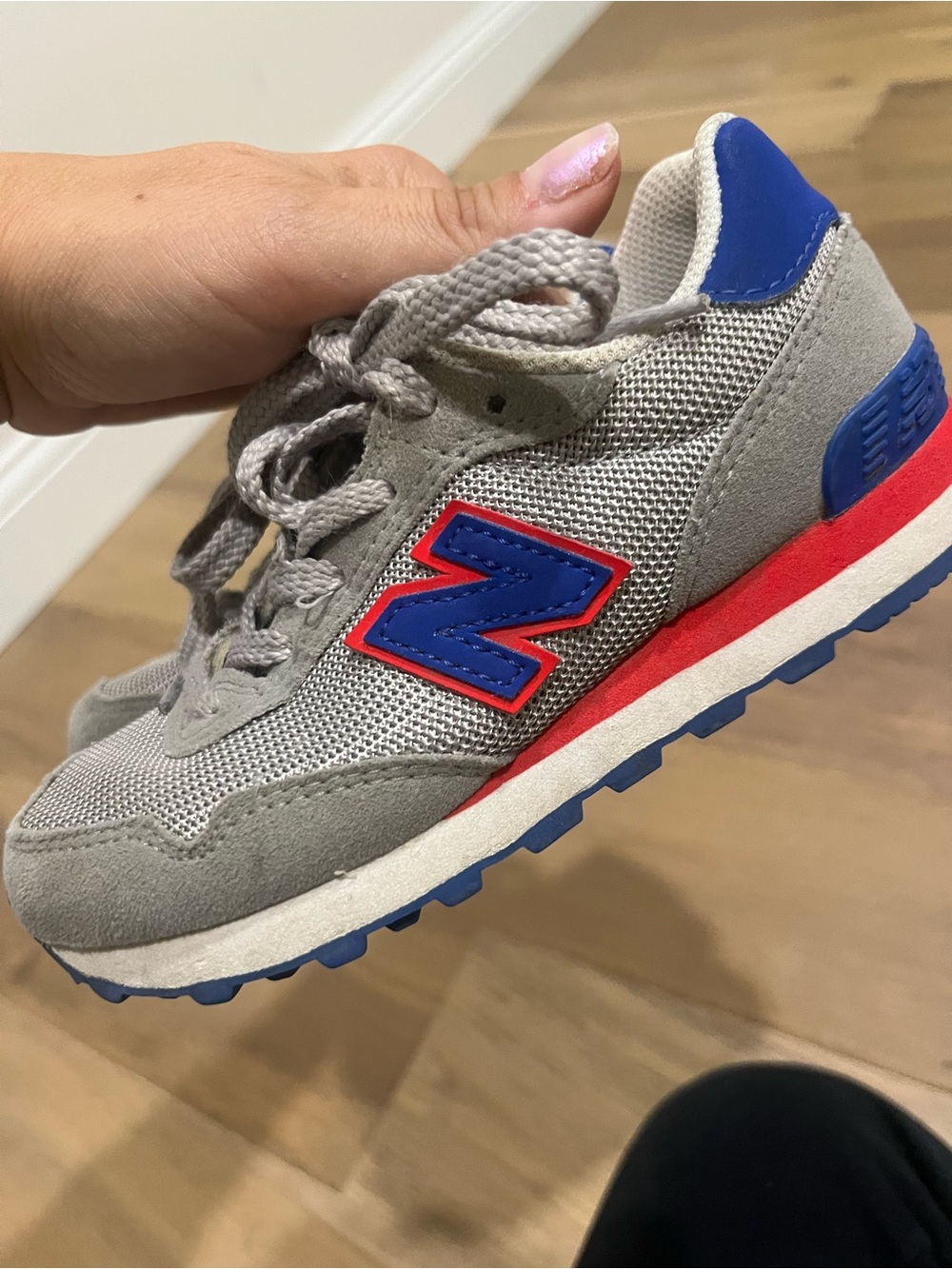 New Balance Kids Gray, Blue & Red Retro Runner
